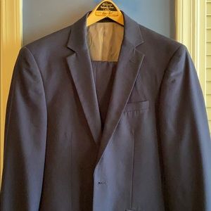 Light Blue Two Piece Wool Suit